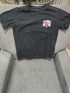 Converse Black Short Sleeve Tee with Red & White All-Star Logo